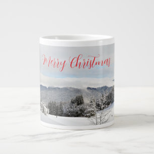 Winter Wonderland Personalisiertes Weihnachtsfoto Jumbo-Tasse