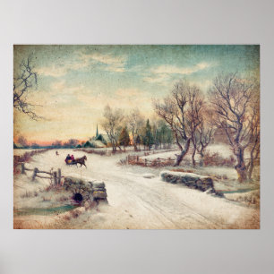 Winter Wonderland Poster oder Decoupage Paper
