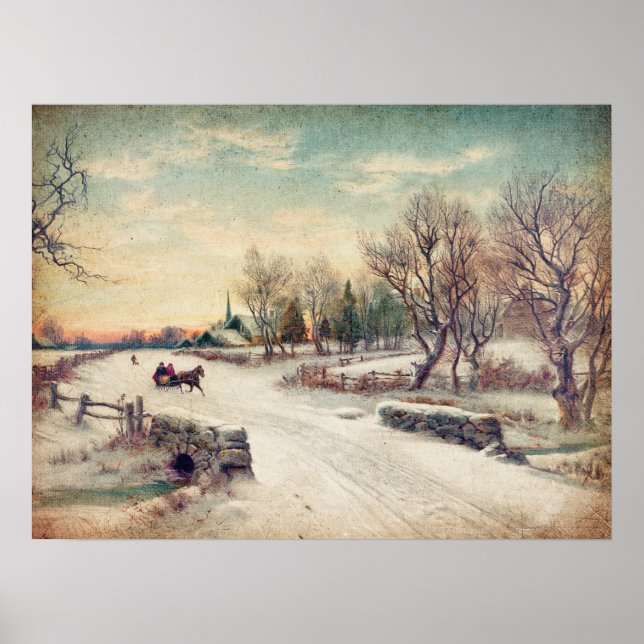 Winter Wonderland Poster oder Decoupage Paper (Vorne)