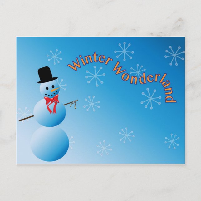 Winter Wonderland Postkarte (Vorderseite)