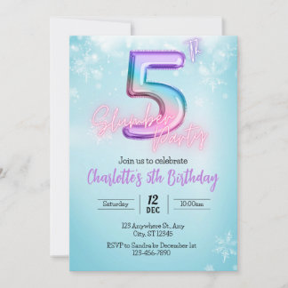 `Winter Wonderland Pyjama-Party-Einladung Einladung