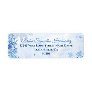 Winter Wonderland Quinceañera Rücksendeadresse