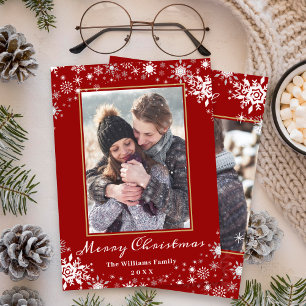 Winter Wonderland Red Gold Frohe Weihnachten 2 Fot