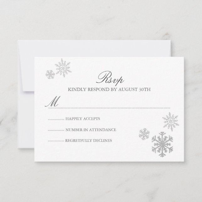 Winter Wonderland RSVP Card (Vorderseite)