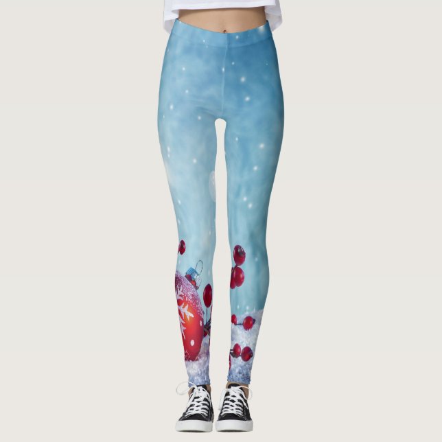 Winter Wonderland Scene Leggings (Vorderseite)