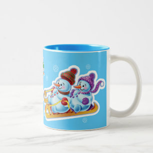 Winter Wonderland Schnee Menschen Tasse individuel