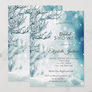 Winter Wonderland, Schneebedeckte Brautparty Einladung