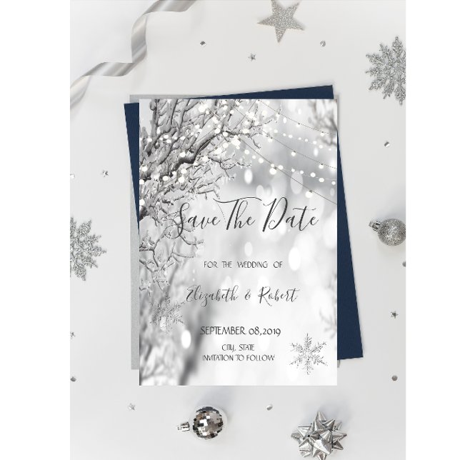 Winter Wonderland, Schneeflocken retten das Datum Save The Date (Von Creator hochgeladen)