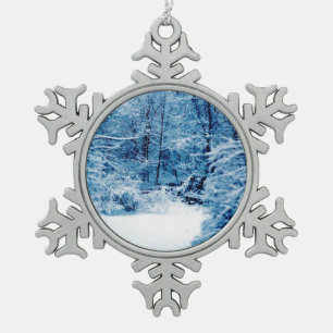 Winter Wonderland Schneeflocken Zinn-Ornament