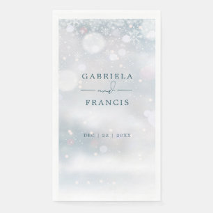 Winter Wonderland-Schneehochzeit Serviette
