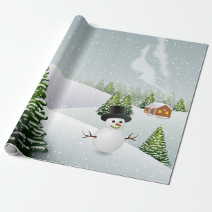 Winter Wonderland Schneemann Weihnachten Geschenkpapier