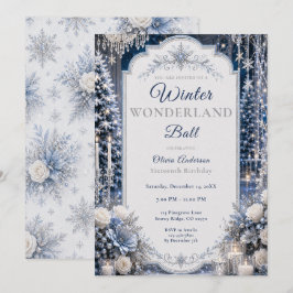 Winter Wonderland Sechzehnter Ball Einladung