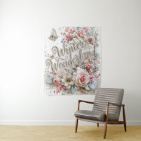 Winter Wonderland Silber Glitter Rosa Rosen