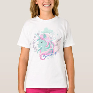 Winter Wonderland Silver Sparkle Unicorn Persoa T-Shirt