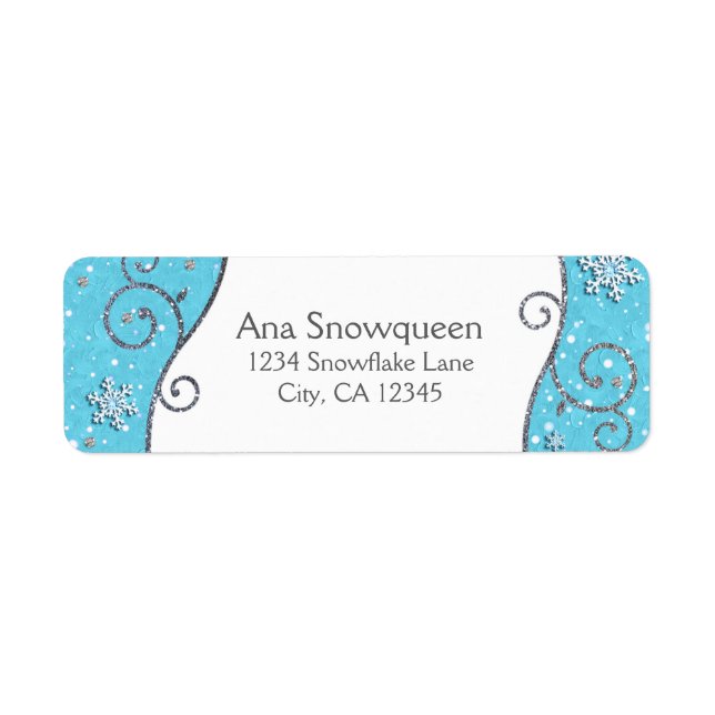 Winter Wonderland Silver Wirbel Bright Blue (Vorne)