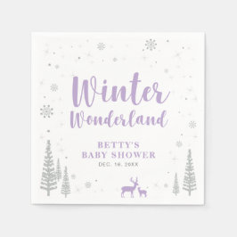 Winter Wonderland Snow Baby Dusche Papier Napkin Serviette