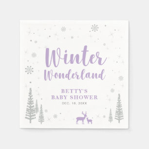 Winter Wonderland Snow Baby Dusche Papier Napkin Serviette