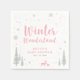 Winter Wonderland Snow Baby Dusche Papier Napkin Serviette