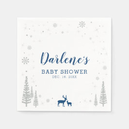 Winter Wonderland Snow Baby Dusche Papier Napkin Serviette