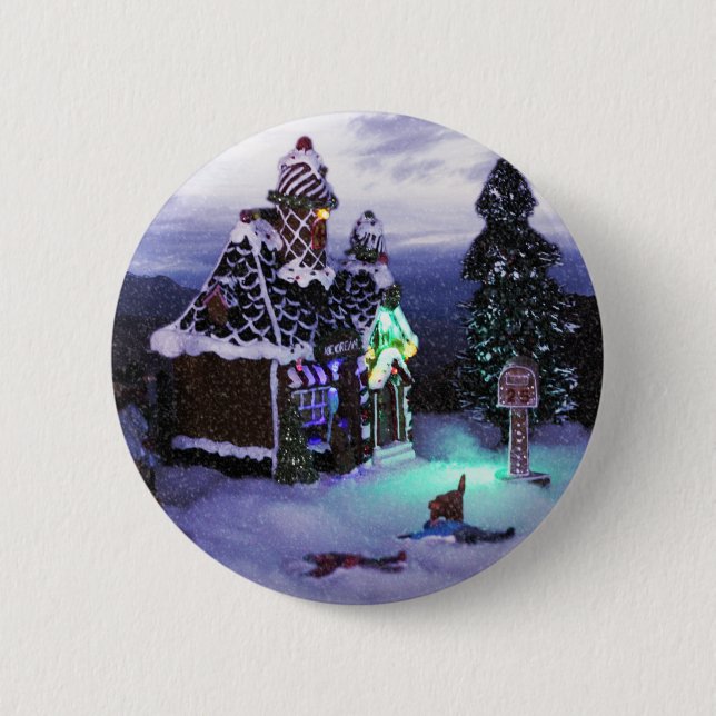 Winter Wonderland Snow Scene 2020 Button (Vorderseite)