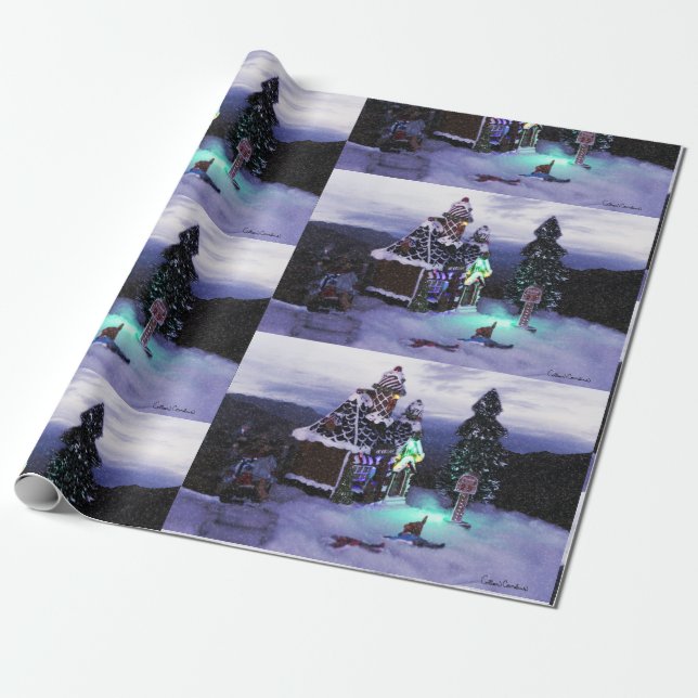 Winter Wonderland Snow Scene 2020 Geschenkpapier (Ungerollt)