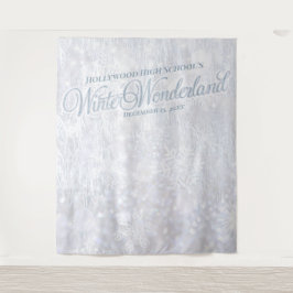 Winter Wonderland Snow Scene | Hintergrund für Par Wandteppich