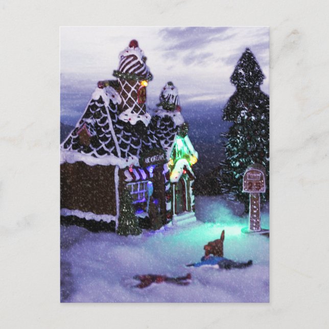Winter Wonderland Snow Scene Postkarte (Vorderseite)