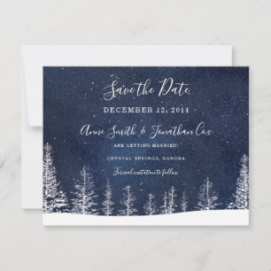 Winter Wonderland Snow Stars Hochzeit retten das D Save The Date