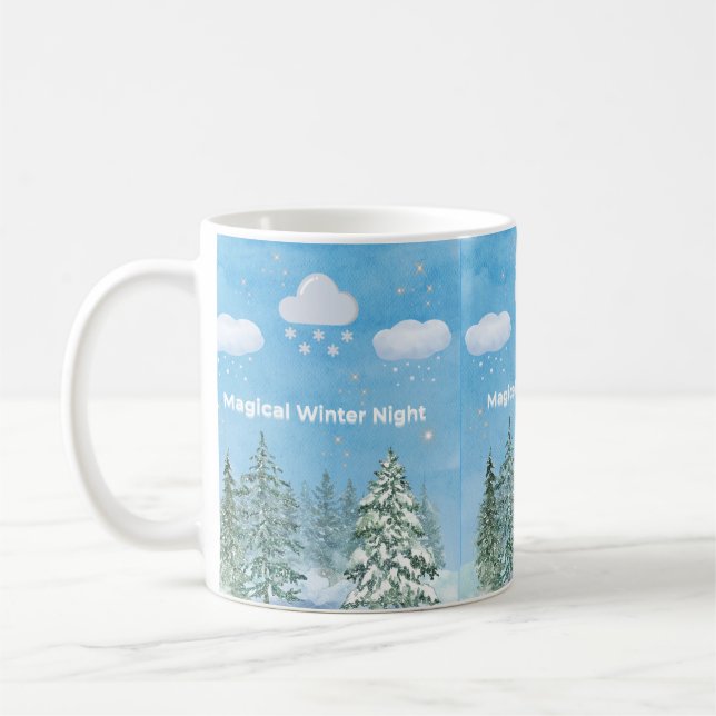 "Winter Wonderland: Snow & Stars" Kaffeetasse (Links)
