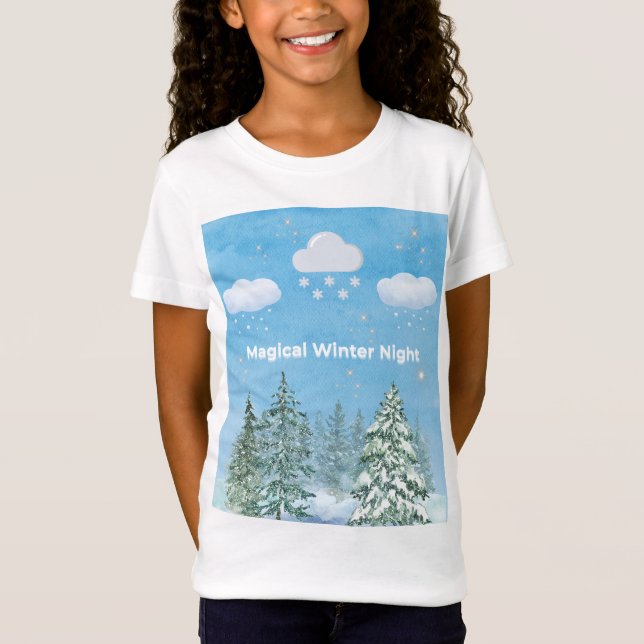 "Winter Wonderland: Snow & Stars" T-Shirt (Vorderseite)