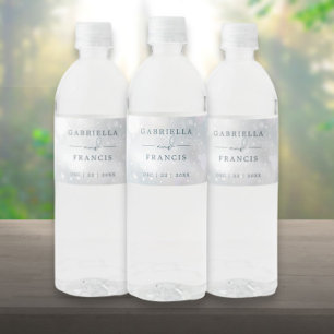 Winter Wonderland Snow Wedding Wasserflaschenetikett