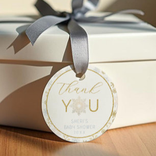 Winter Wonderland Snowflake Danke Tag Geschenkanhänger