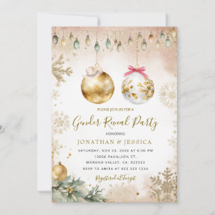 Winter Wonderland Snowflake Gender Reveal Party Einladung