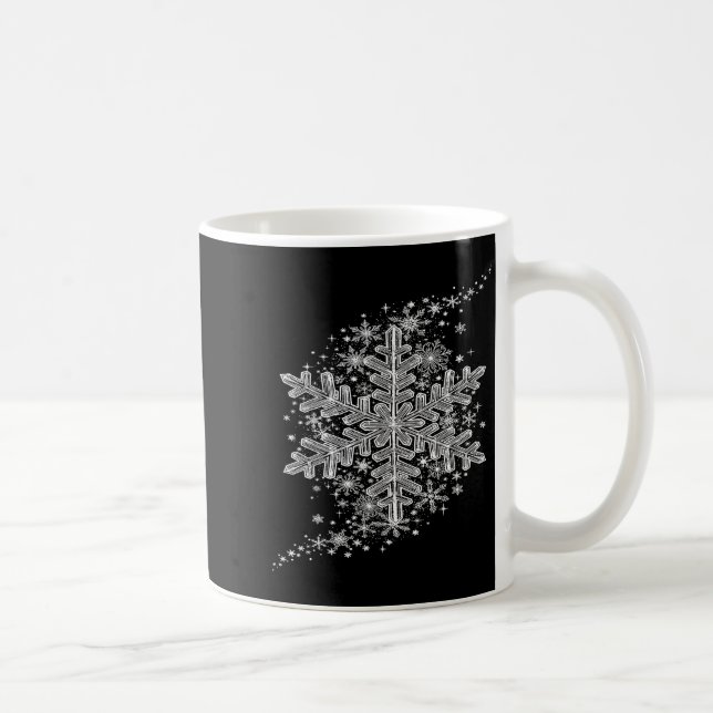 Winter Wonderland Snowflake Holiday Design For Men Kaffeetasse (Rechts)