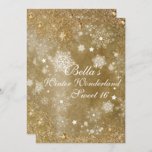 Winter Wonderland Snowflake Party Einladungen