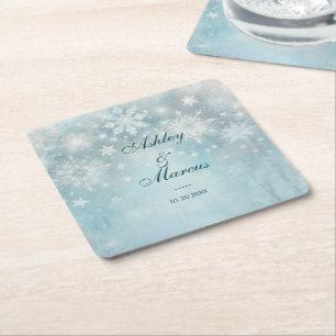 Winter Wonderland Snowflake Rechteckiger Pappuntersetzer