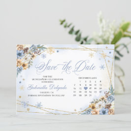 Winter Wonderland Snowflake Save the Date Einladung