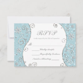 Winter Wonderland Snowflakes Swirl RSVP Karte