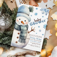 Winter Wonderland Snowman Baby Dusche