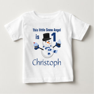 Winter Wonderland Snowman Erster Geburtstag Baby T-shirt