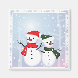 Winter Wonderland Snowman Unser erstes Weihnachtsf Magnet