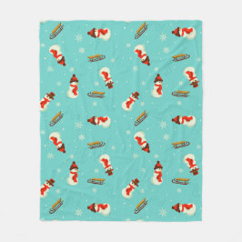 Winter Wonderland Snowmen Fleecedecke