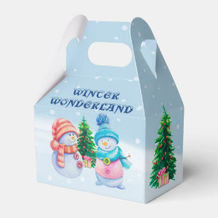 Winter Wonderland Snowmen Gefälligkeitsbox Geschenkschachtel