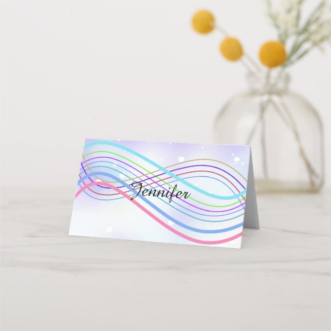 Winter Wonderland Snowy Name Place Holder Platzkarte (Vorderseite)