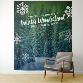 Winter Wonderland Snowy Trees | Hintergrund für Pa Wandteppich