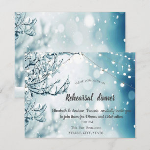 Winter Wonderland, String-Lichter Probeessen Einladung