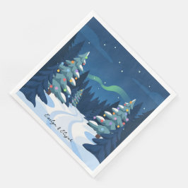 Winter Wonderland Style Weihnachtsfeier Serviette