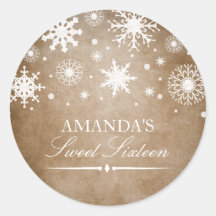 Winter Wonderland Sweet 16 Sticker
