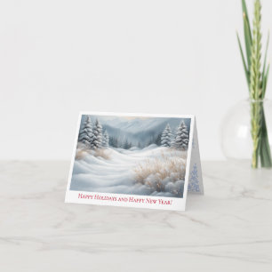 Winter Wonderland Szene   Feiertags- und Neujahrsg Feiertagskarte