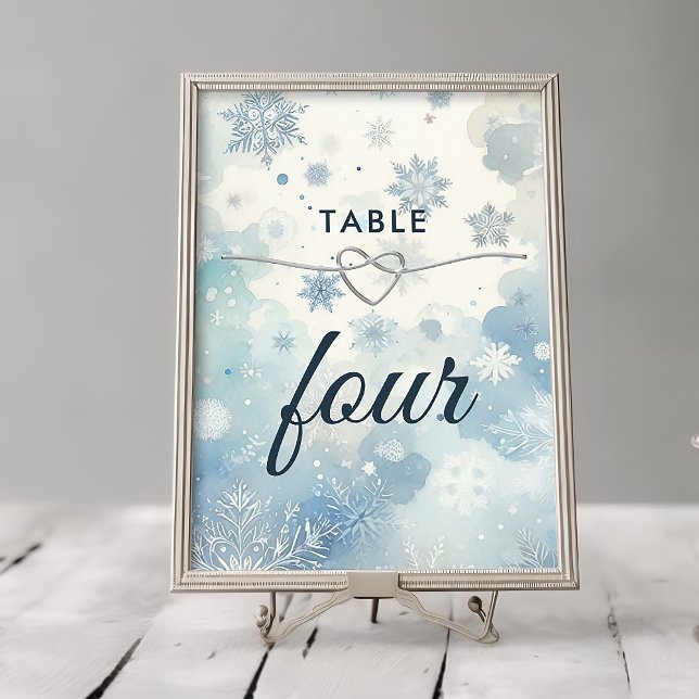 Winter Wonderland Tischnummer Card (Von Creator hochgeladen)